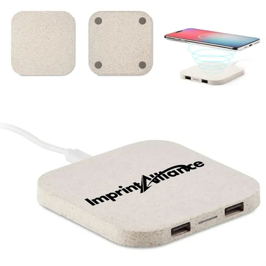 Biodegradable Wheat Straw Desktop Wireless Charger