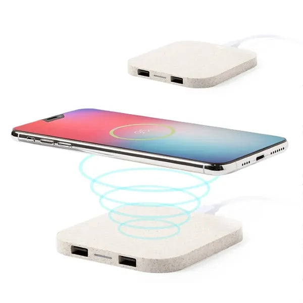 Biodegradable Wheat Straw Desktop Wireless Charger