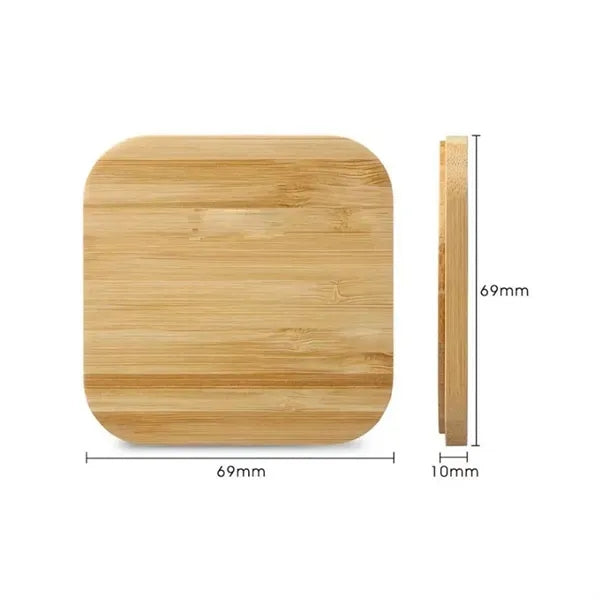 15W Eco-Friendly Bamboo & Wood Wireless Charging Pad