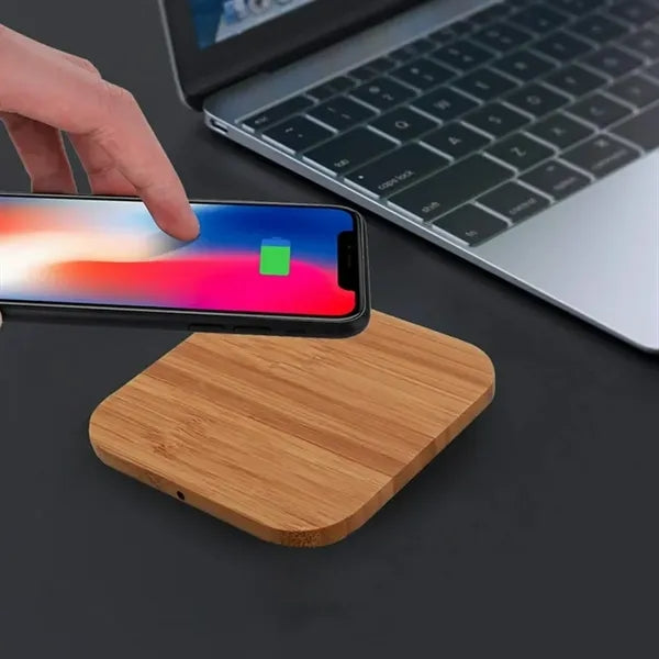 15W Eco-Friendly Bamboo & Wood Wireless Charging Pad