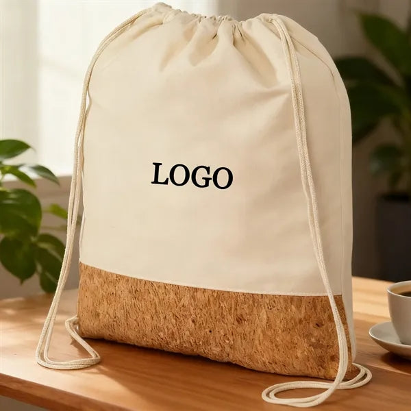 Lightweight Cotton Linen Canvas Drawstring Bag