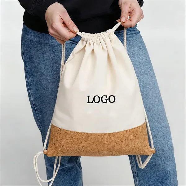 Lightweight Cotton Linen Canvas Drawstring Bag