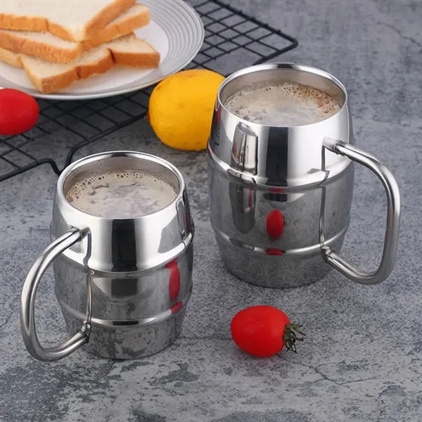 15oz Double Vacuum Insulated Stainless Steel Barrel Mugs
