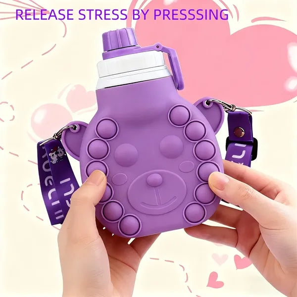 16oz Portable Silicone Children Cartoon Kettle