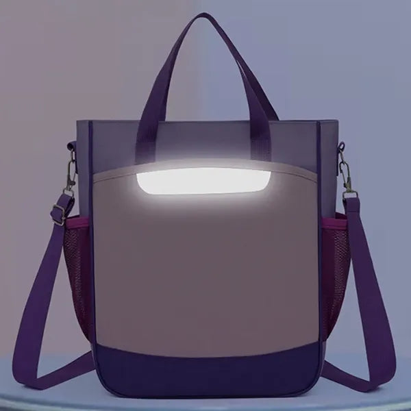 Square Bookbag for Kids with Built-in Water Bottle Holder