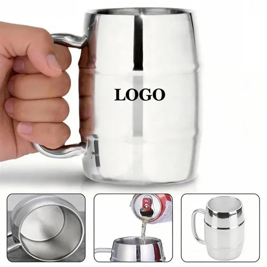 15oz Double Vacuum Insulated Stainless Steel Barrel Mugs
