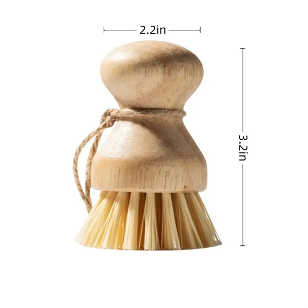 3 Pack Dish Brush Scrubber with Bamboo Nylon Bristles