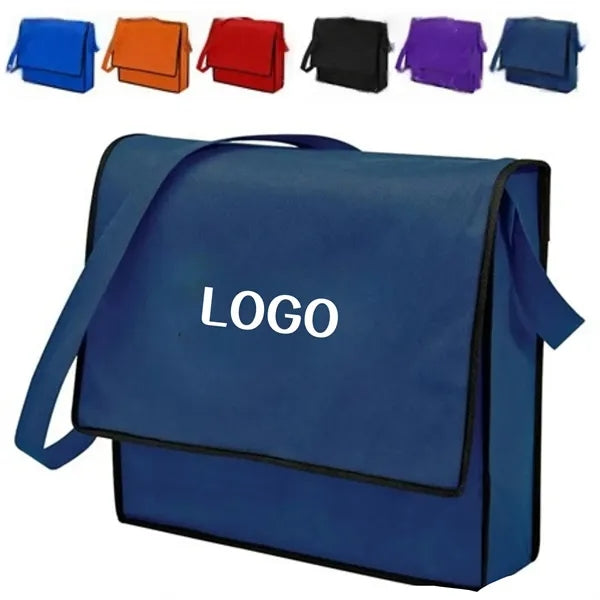 Horizontal Nonwoven Crossbody Bag with Flap Top