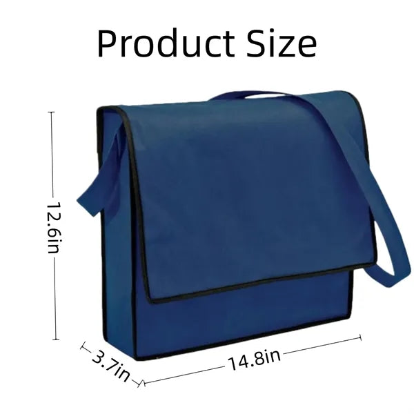 Horizontal Nonwoven Crossbody Bag with Flap Top