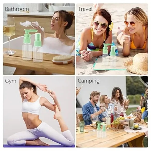 6 Pack 1oz Mini Leakproof Travel Toiletry Bottles