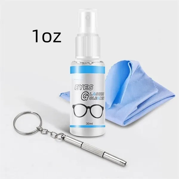 Portable 1oz Complete Eyeglass Lens Cleaner Set