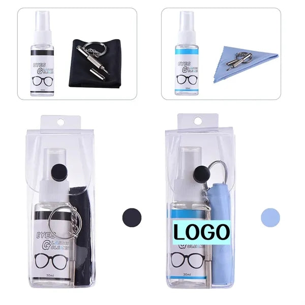 Portable 1oz Complete Eyeglass Lens Cleaner Set