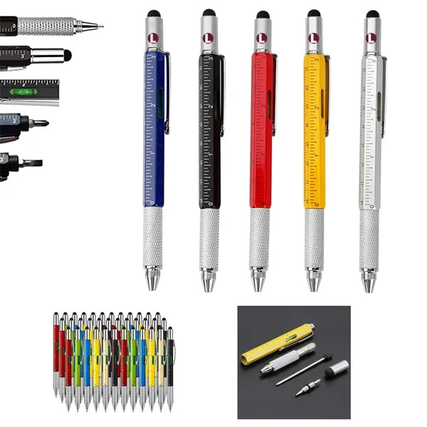 6 in 1 Multifunction Tool Ballpoint Pen