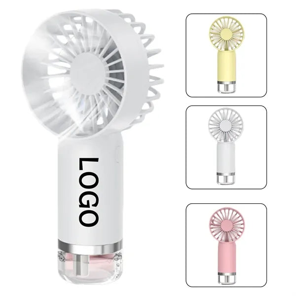 Portable Handheld Misting Desk Fan with 3 adjustable speed