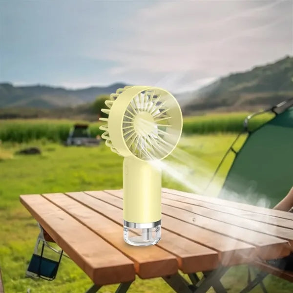 Portable Handheld Misting Desk Fan with 3 adjustable speed