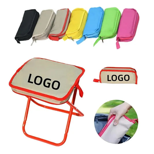 Foldable Portable Outdoor Stool with Carry Bag for Camping