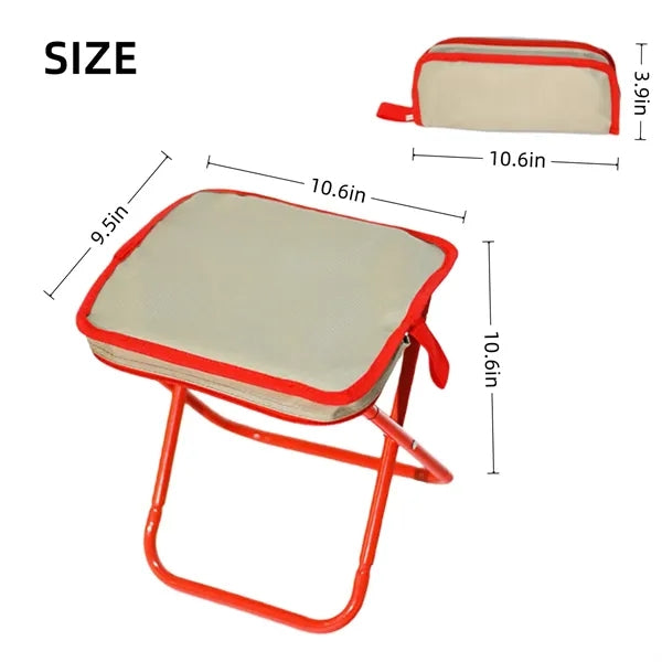 Foldable Portable Outdoor Stool with Carry Bag for Camping