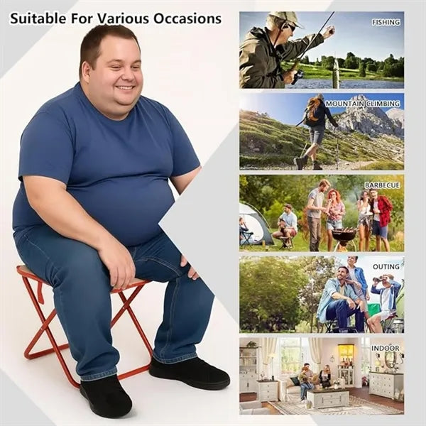 Foldable Portable Outdoor Stool with Carry Bag for Camping