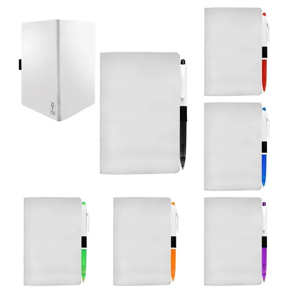 4" X 6" Sewn Paper Cover Notebook with Pen
