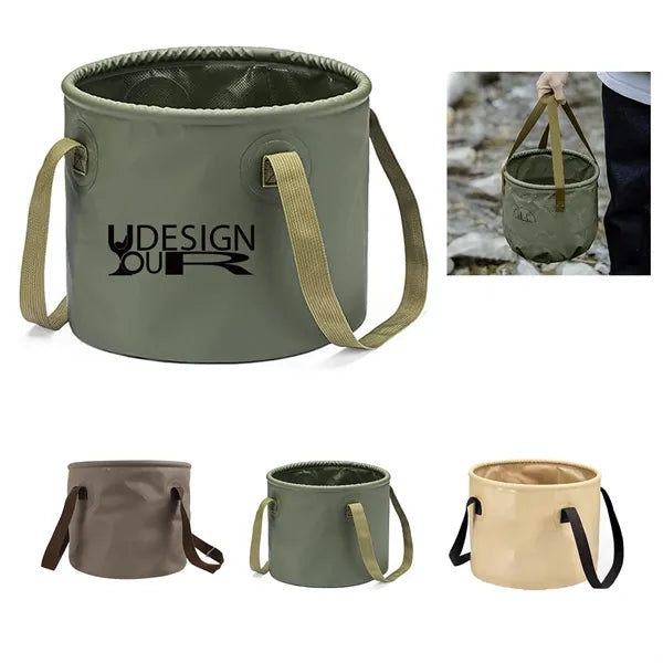 Foldable Bucket with Handles for Camping