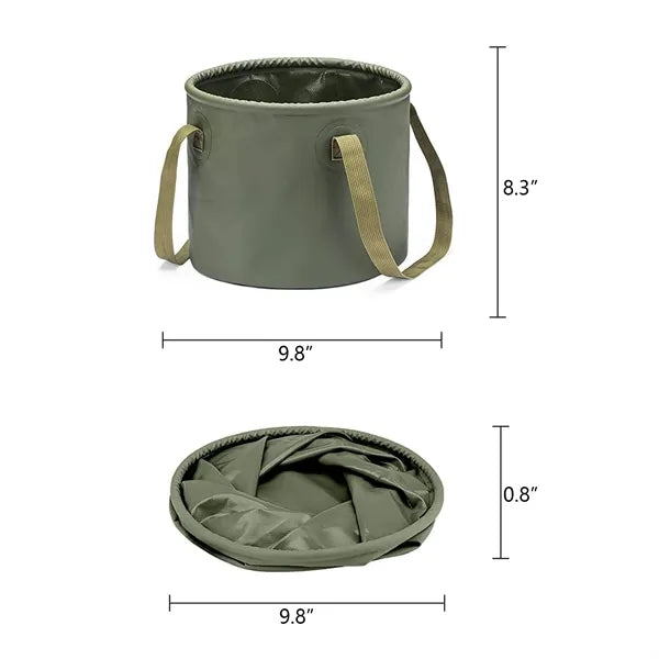 Foldable Bucket with Handles for Camping