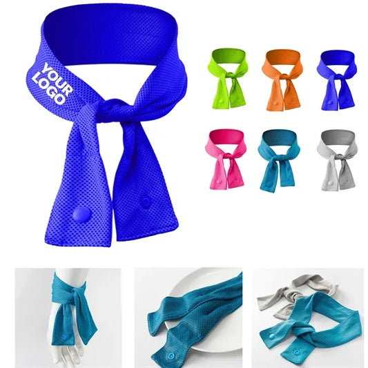 Mesh Scarf Neck Wrap Evaporative Cooling with Snap B