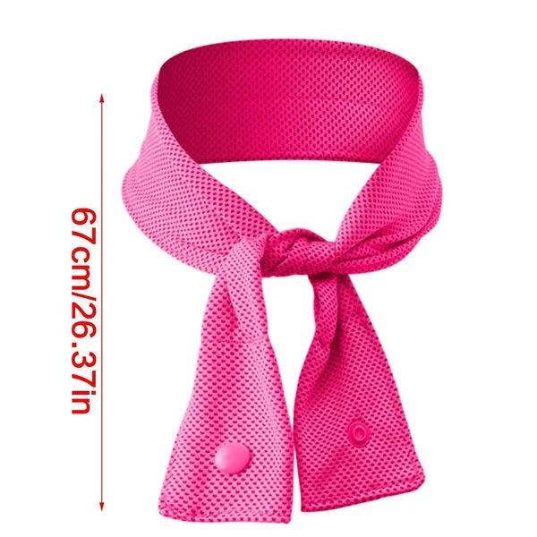 Mesh Scarf Neck Wrap Evaporative Cooling with Snap B