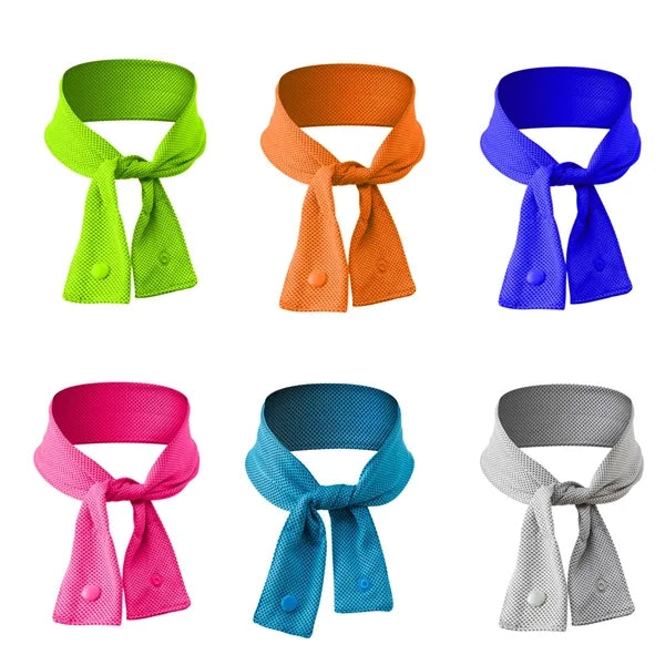 Mesh Scarf Neck Wrap Evaporative Cooling with Snap B