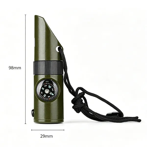 7 in 1 Survival Whistle with Compass