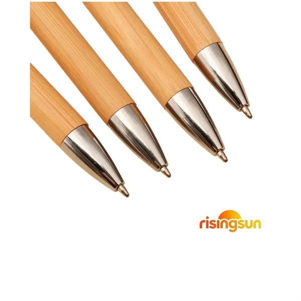 Bamboo barrel twist ballpoint pen