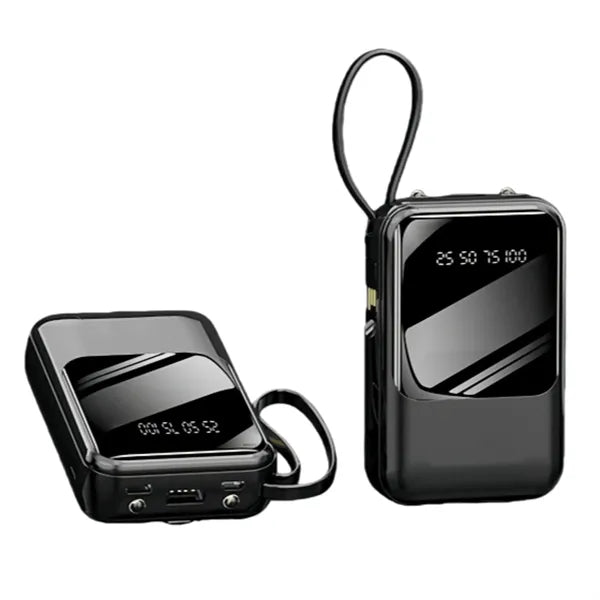 10000mAh 3 in 1 Power Bank with Built in Cables