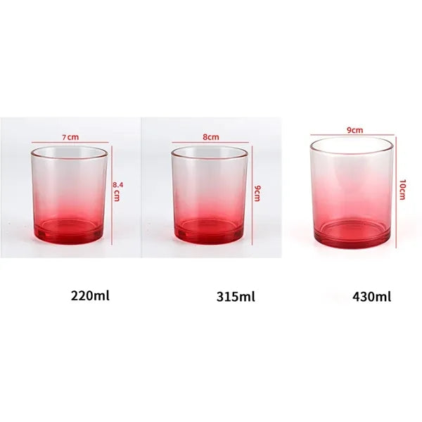 10.6oz Colored Glass Cup for Water, Juice, and Iced Drink