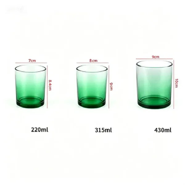 10.6oz Colored Glass Cup for Water, Juice, and Iced Drink