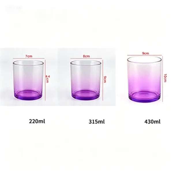 10.6oz Colored Glass Cup for Water, Juice, and Iced Drink