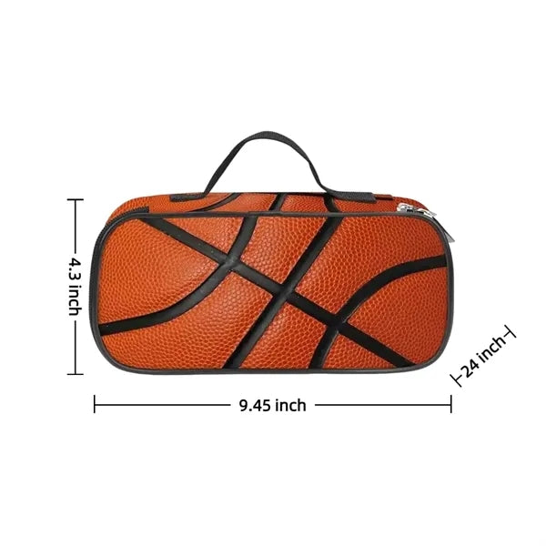 Football Multifunction Pen Container with Zipper