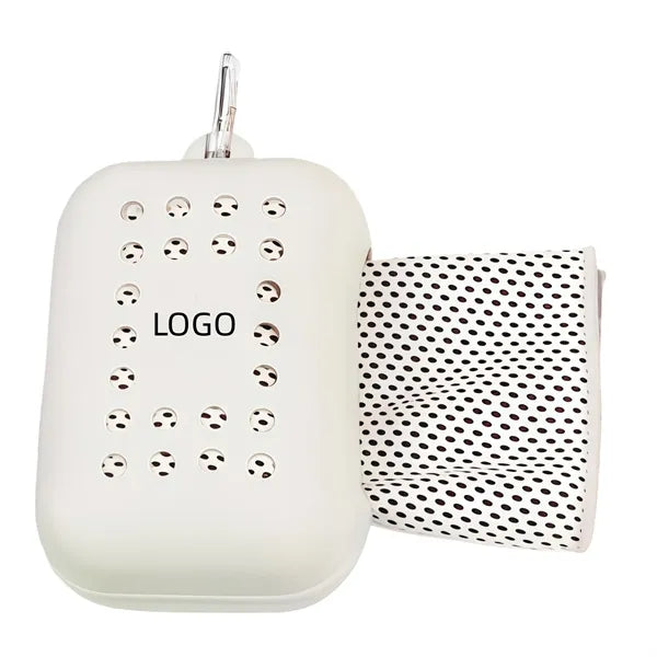 Cooling Towel with Silicone Storage Pouch Quick-Dry