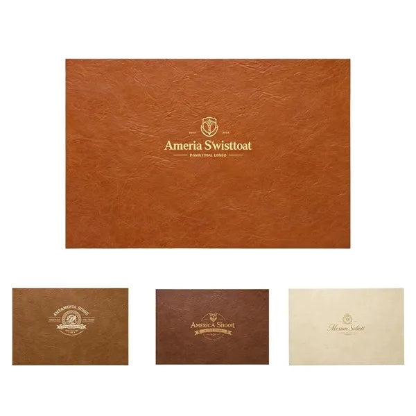 PVC Faux Leather Placemat with Glazed Edge
