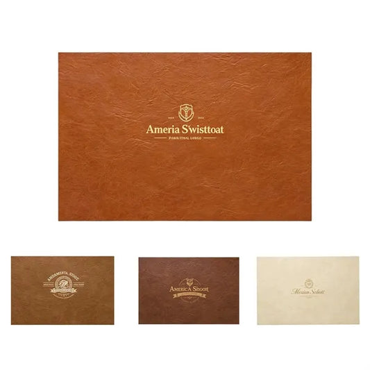 PVC Faux Leather Placemat with Glazed Edge