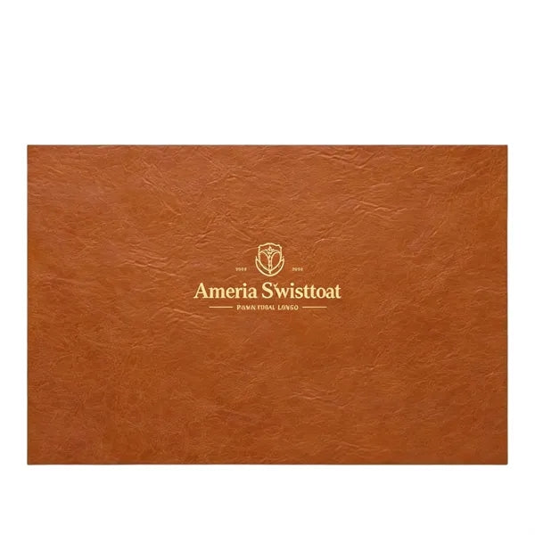 PVC Faux Leather Placemat with Glazed Edge