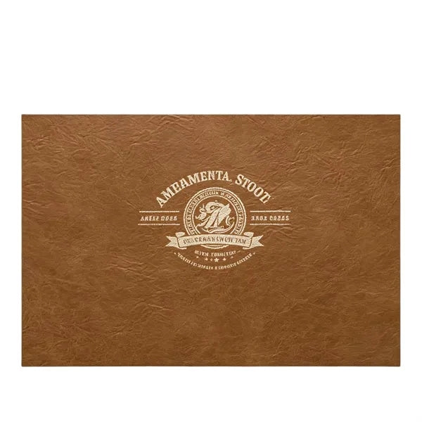 PVC Faux Leather Placemat with Glazed Edge