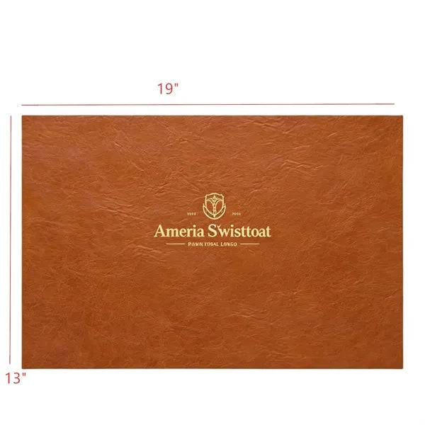 PVC Faux Leather Placemat with Glazed Edge