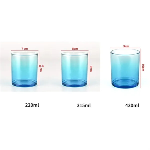 10.6oz Colored Glass Cup for Water, Juice, and Iced Drink