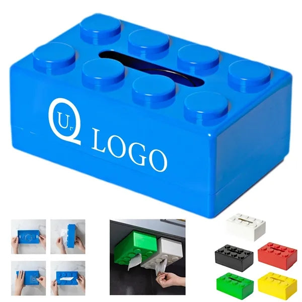 Multi-functional tabletop building block tissue box