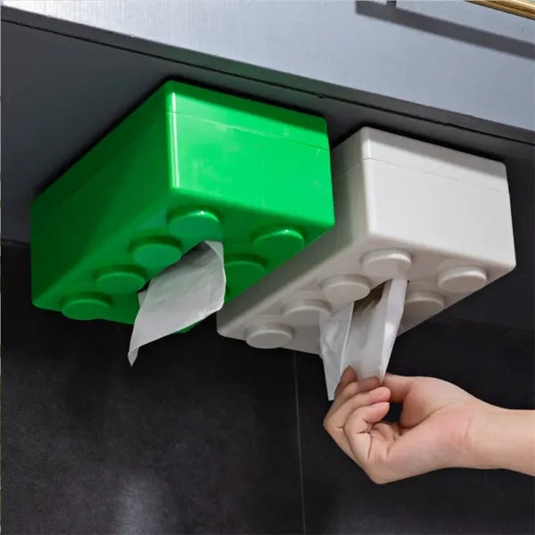 Multi-functional tabletop building block tissue box