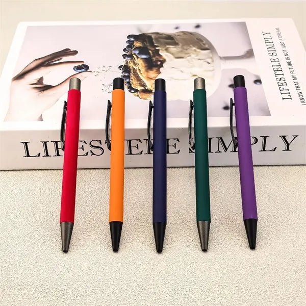 Metal Soft-Touch Ballpoint Pen Capacitive Stylus or Standa