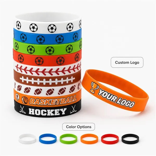 Sports Ball Theme Silicone Wristband