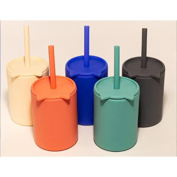 Silicone Kids Cup Cat Straw Toddler Leakproof Drop Proof