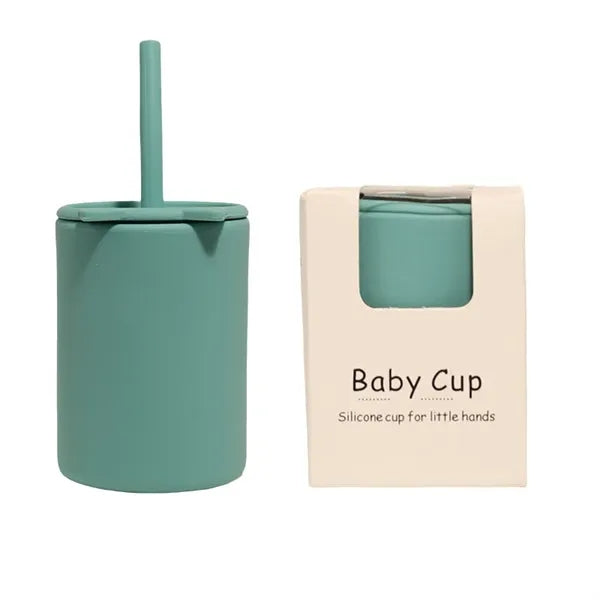 Silicone Kids Cup Cat Straw Toddler Leakproof Drop Proof
