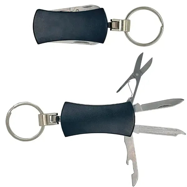 Aluminum multi tool with keychain