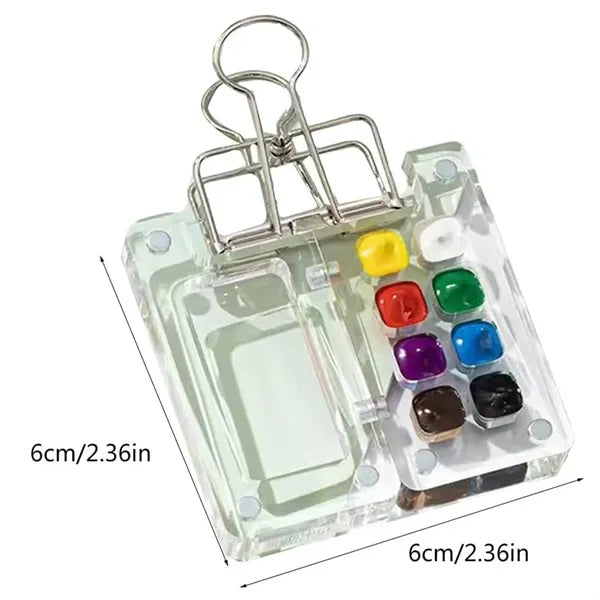Mini 8-Color Acrylic Watercolor Palette Box